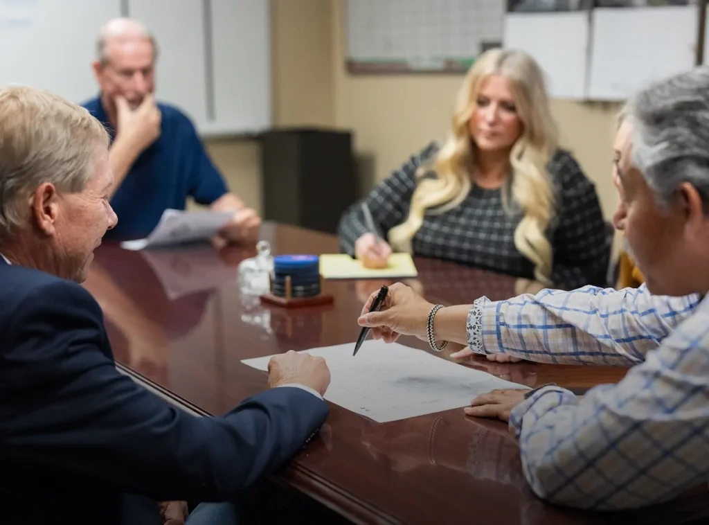 King of Texas leadership team meeting to review project plans