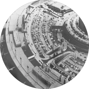Aerial view representing the expansion of the King family roofing business into commercial work during the 1960s and 1970s